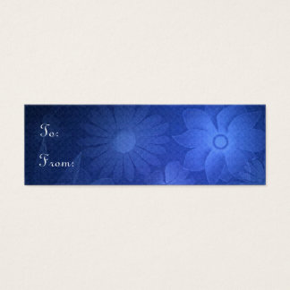 Cartes De Visite Balise cadeau Floral Deco bleu