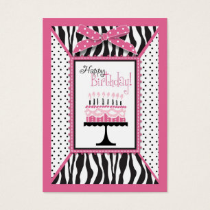 Cartes De Visite Balise cadeau HP Wild Birthday Cake
