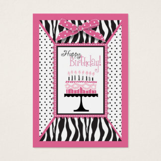 Cartes De Visite Balise cadeau HP Wild Birthday Cake
