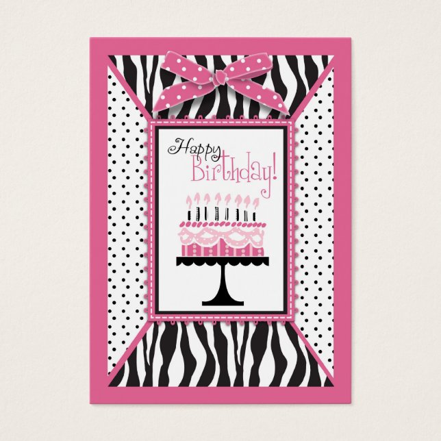 Cartes De Visite Balise cadeau HP Wild Birthday Cake (Devant)
