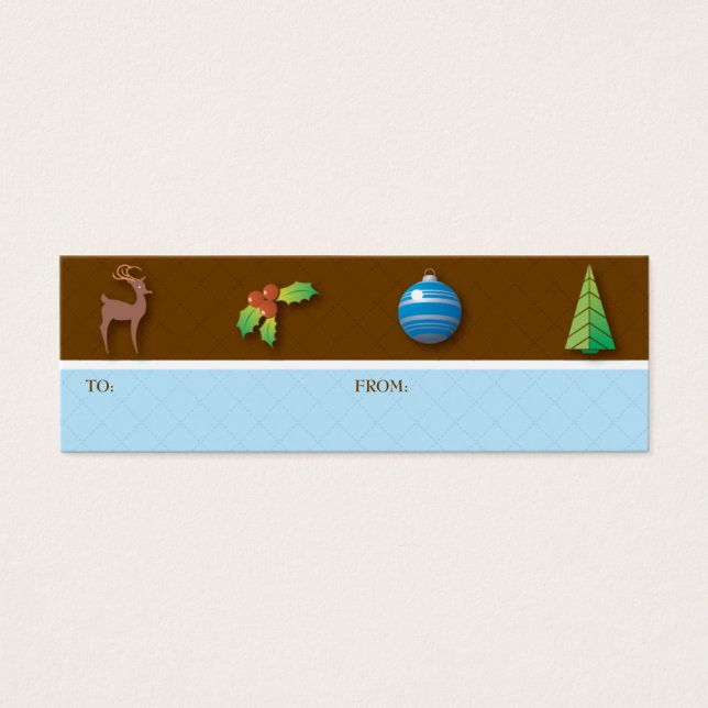 Cartes De Visite Balise cadeau Icônes de Noël (Devant)