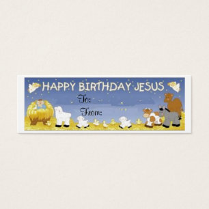 Cartes De Visite Balise cadeau Joyeux Anniversaire de Jésus -