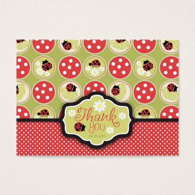Cartes De Visite Balise cadeau Lady Bug TY (Devant)