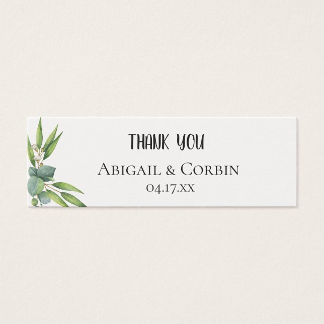 Cartes De Visite Balise cadeau Mariage Eucalyptus Foliage (Devant)