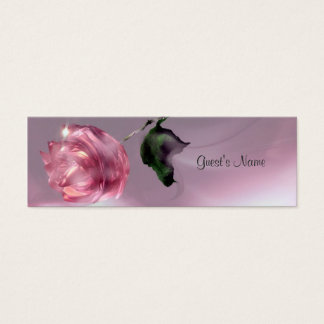 Cartes De Visite Balise cadeau Mariage Merci rose