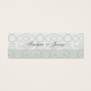 Cartes De Visite Balise cadeau Merci personnalisé Damask Swirls Lac