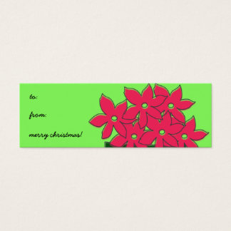 Cartes De Visite Balise cadeau Poinsettia