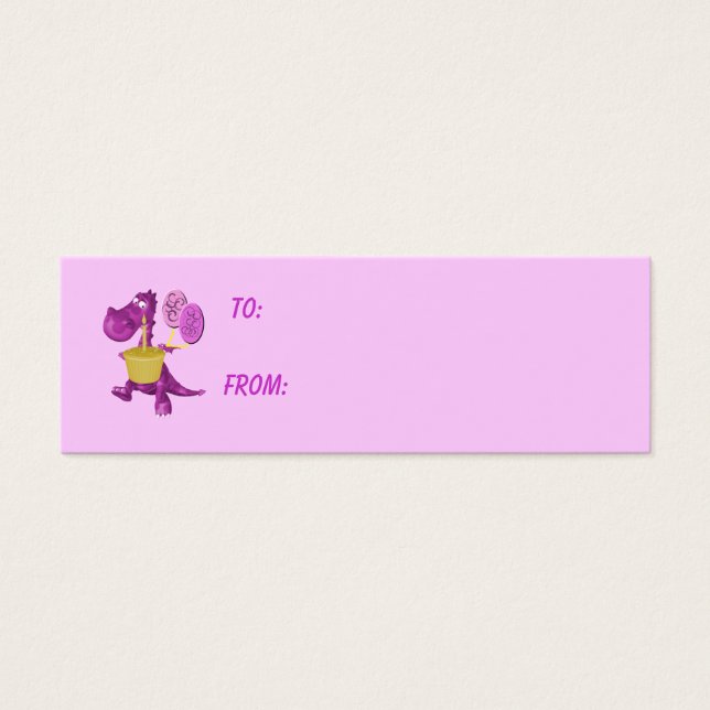 Cartes De Visite Balise Cadeau Purple Dragon Cupcake Et Balloons (Devant)