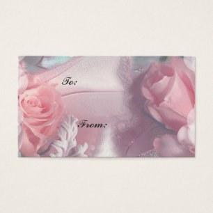 Cartes De Visite Balise cadeau Rose romantique
