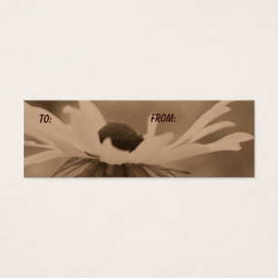 Cartes De Visite Balise Cadeau Sepia Black Eyed Susan Flower