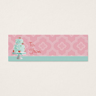 Cartes De Visite Balise cadeau Skinny Cake fraise