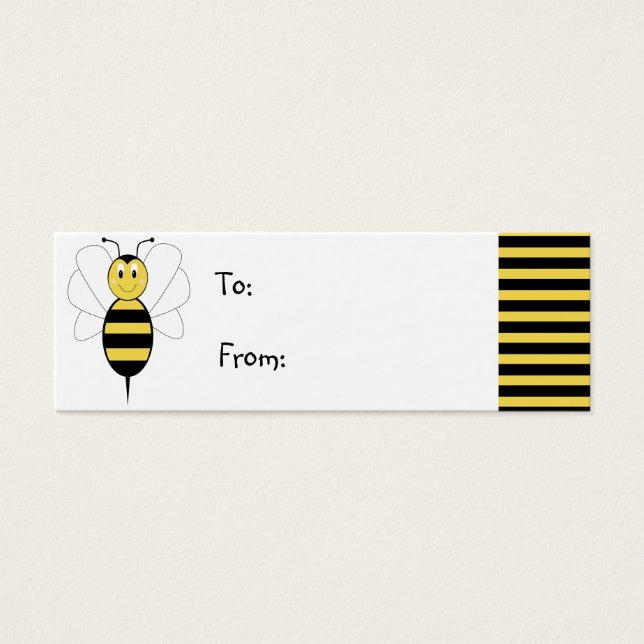 Cartes De Visite Balise Cadeau Souriant Bumble Bee (Devant)