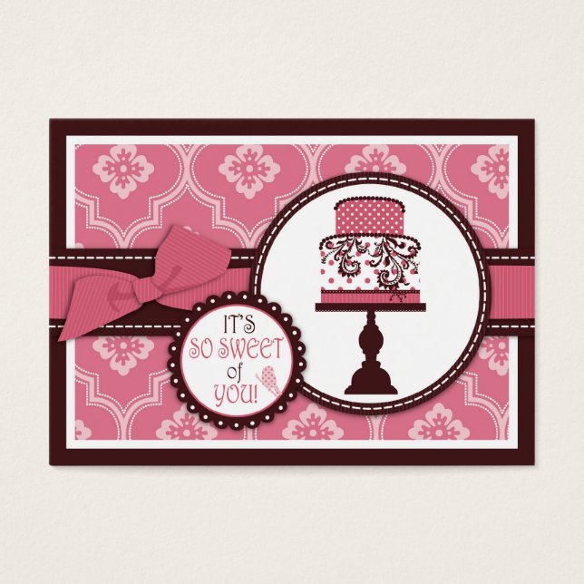 Cartes De Visite Balise cadeau Sweet Cake TY (Devant)