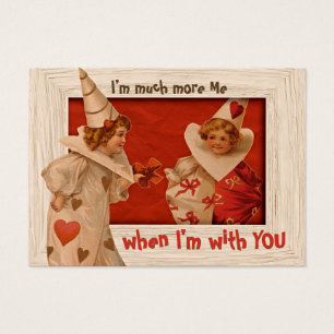 Cartes De Visite Balise cadeau Sweet Vintage Pierrot CC0659 Valenti