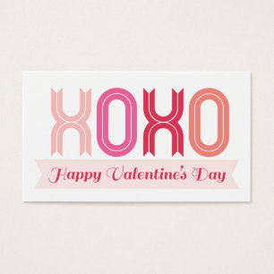 Cartes De Visite Balise cadeau XOXO Love And Kisses Valentine's Day