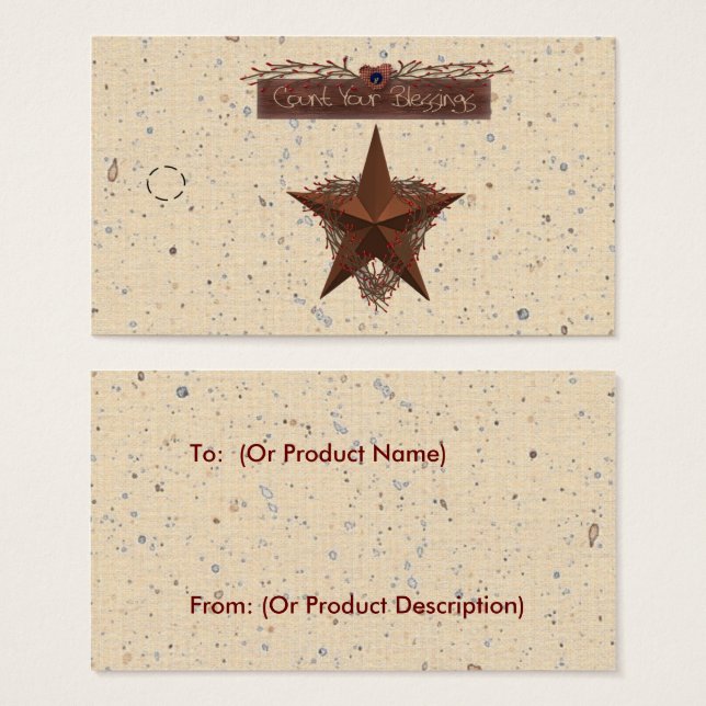 Cartes De Visite Balise Compter vos bénédictions (Devant & derrière)