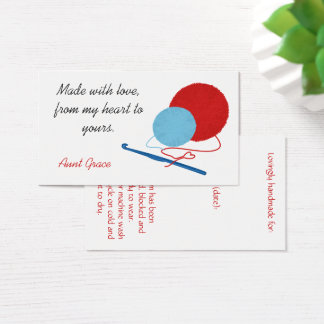 Cartes De Visite Balise d'accrochage de Crochet d'amour