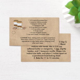 Cartes De Visite Balise d'accrochage du biscuit au chocolat Jar