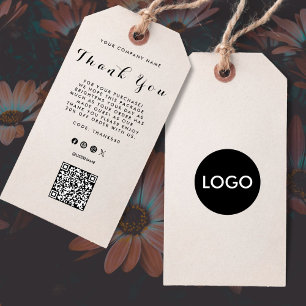 Cartes De Visite Balise d'accrochage du Étiquette de code QR du log
