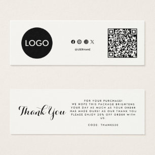 Cartes De Visite Balise d'accrochage du Étiquette de code QR du log