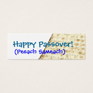 Cartes De Visite Balise de cadeau Happy Passover Matzoh