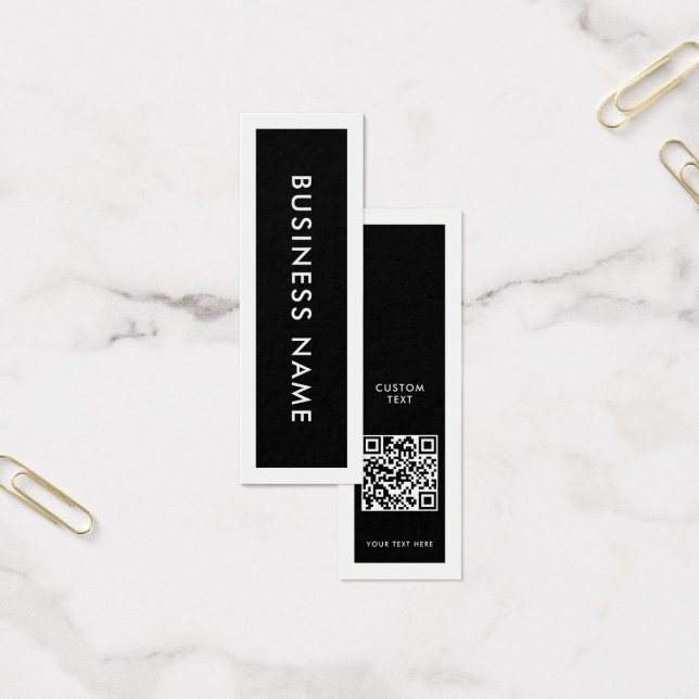 Cartes De Visite Balise de Étiquette de Hang du code QR moderne (Bureau)