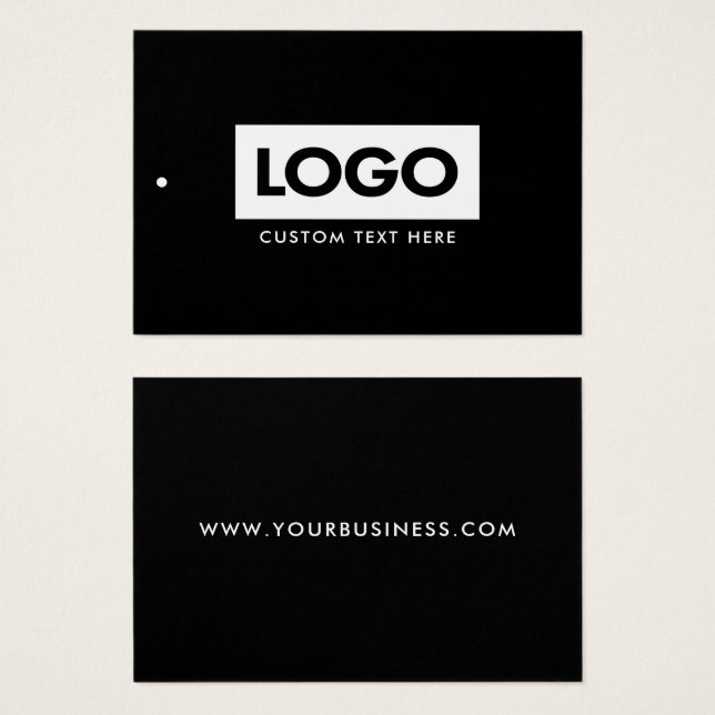 Cartes De Visite Balise de Étiquette du logo d'entreprise moderne (Devant & derrière)