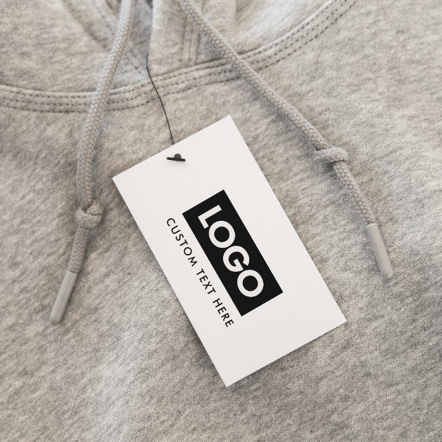 Cartes De Visite Balise de Étiquette du logo d'entreprise moderne (Modern Business Logo Label Clothing Hang Tag)