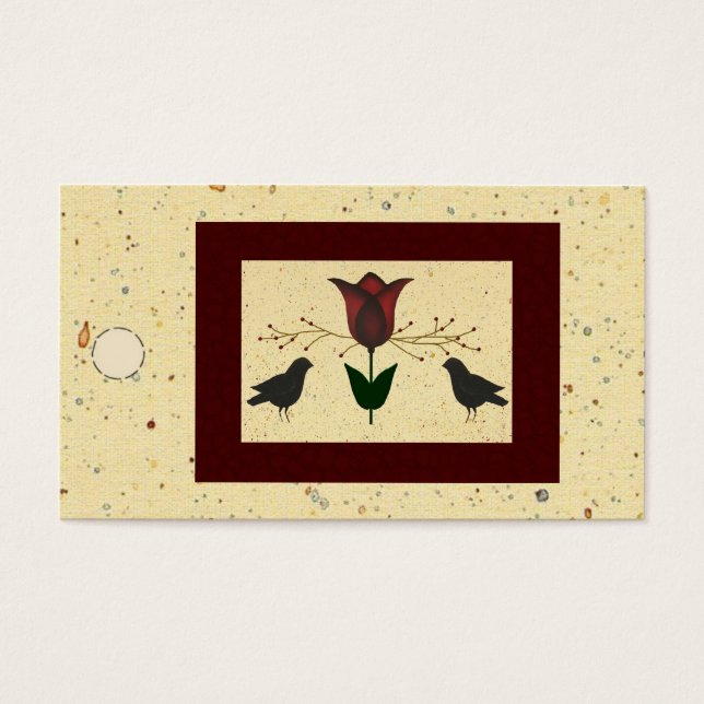 Cartes De Visite Balise de hachage Tulip Et Crows (Devant)