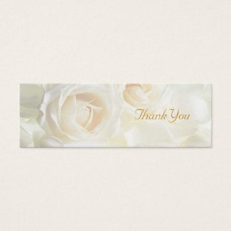 Cartes De Visite Balise de mariage Merci Roses blanches Favor