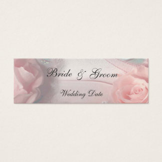 Cartes De Visite Balise de mariage Soft Rose Roses Favor