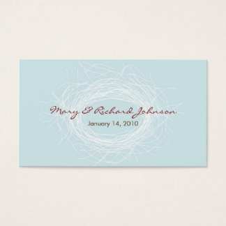 Cartes De Visite Balise de préférence du nid blanc