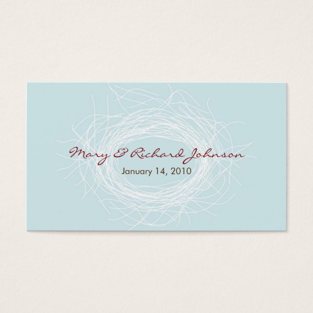 Cartes De Visite Balise de préférence du nid blanc (Devant)