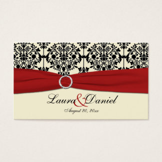Cartes De Visite Balise de préférence Red, Cream et Black Mariage d