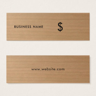 Cartes De Visite Balise de prix Brown cool en bois