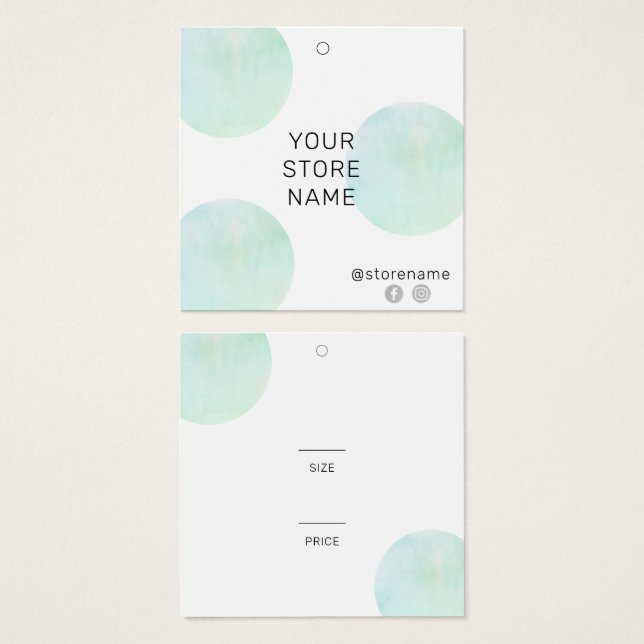 Cartes De Visite Balise de prix Carré écossais tendance (Devant & derrière)