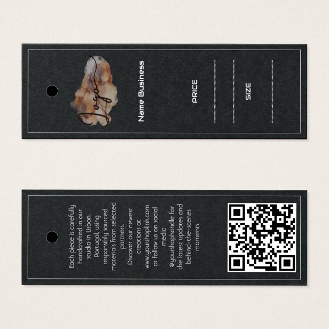 Cartes De Visite Balise de vêtements personnalisable pour nom comme (Devant & derrière)