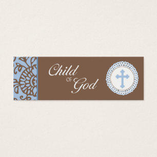 Cartes De Visite Balise Enfant de Dieu - Faveur bleue
