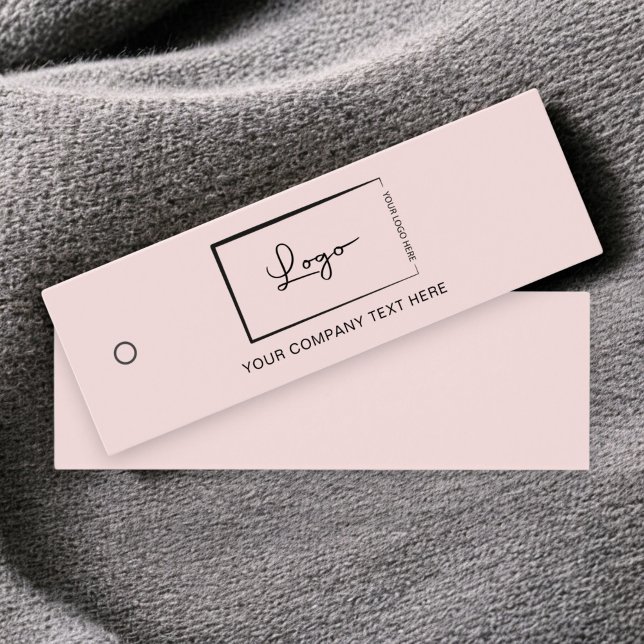 Cartes De Visite Balise Étiquette du logo de l'entreprise rose (Créateur téléchargé)