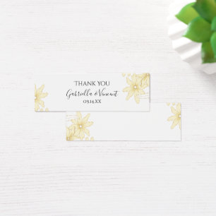 Cartes De Visite Balise Favoris de mariage jaune pâle