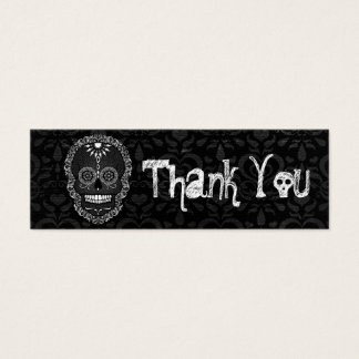 Cartes De Visite Balise Feliz Muertos - Custom Sugar Skull "Merci"