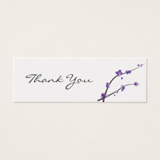 Cartes De Visite Balise Fleur Favorite de cerisier violet métalliqu