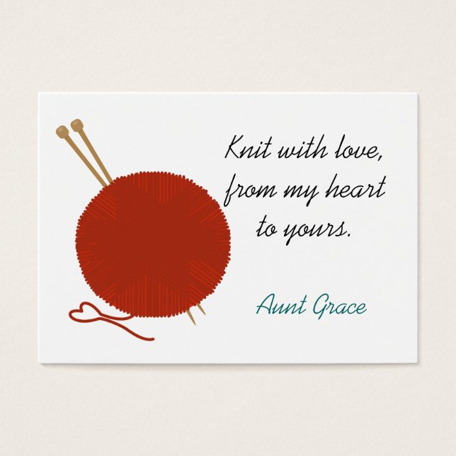 Cartes De Visite Balise Hang de Love Knitter (Devant)