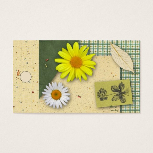 Cartes De Visite Balise Hang du bloc-notes floral (Devant)