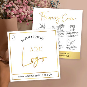 Cartes De Visite Balise Hang du guide de soins des fleurs de logo b