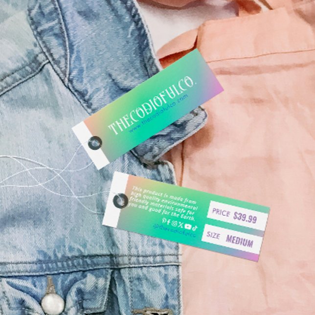 Cartes De Visite Balise Hang Prix de l'habillement dégradé (Créateur téléchargé)