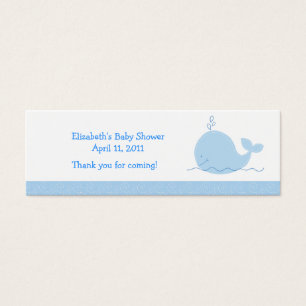 Cartes De Visite Balise Little Blue Whale Shower / Anniversaire Fav