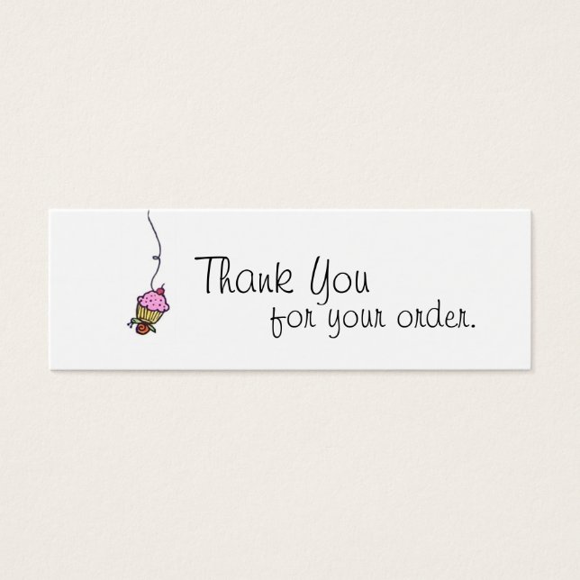 Cartes De Visite Balise Merci Cupcakes (Devant)