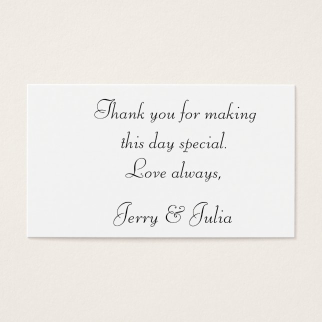 Cartes De Visite Balise Merci recto (Devant)