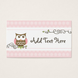 Cartes De Visite balise owl du baby shower personnalisé